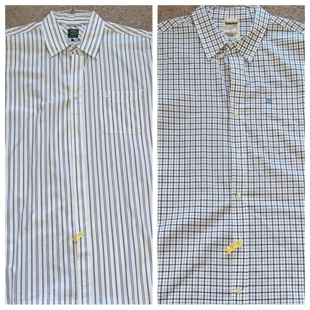 Men’s lot of Two Timberland button up casual shirts